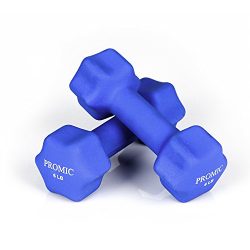 PROMIC 1lb to 20lb Hand Weights Deluxe Solid Vinyl Dumbbells with Non-Slip Grip for Hand Exercise