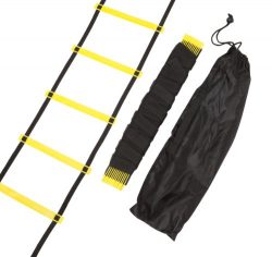 Trademark Innovations 12 Rungs Agility Training Ladder, Black/Yellow