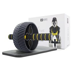 Sports Research Sweet Sweat Ab Wheel | Abdominal Exercise Wheel for Core Strength Training | wit ...