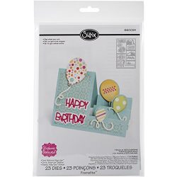 Sizzix Balloons Step-Ups Card Framelits Dies by Stephanie Barnard, 23-Pack