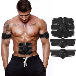 PRETID Muscle Toner, Abdominal workouts Fitness Portable AB Machine Abdominal Toning Belt Traini ...