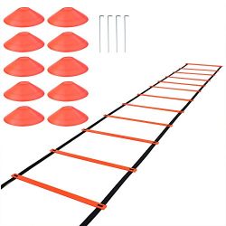 SUMERSHA Agility Ladder Speed Training Equipment Fitness Exercise Ladder for Soccer Football Bas ...