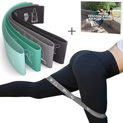 MVN Resistance Bands Set Exercises Guide Printed on Loop Bands to Tone Legs Butt Core and Arms P ...