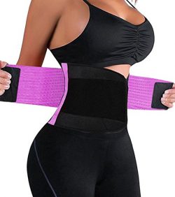 HURMES Waist Trainer Belt for Women – Waist Cincher Trimmer Slimmer Body Shaper Belt (Purp ...