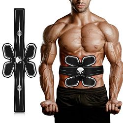 Gritronic Muscle Toner Rechargeable Abdominal Toning Belts ABS Stimulator Trainer Gym Workout an ...