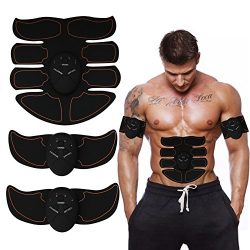 BEAUTY PLUS EMS Muscle Toner, Portable 8 Pack ABS Muscle Trainer with Rhythm, Abdominal Toner, F ...