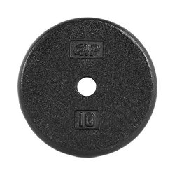 CAP Barbell Standard Free Weight Plate, 1-Inch, 10-Pound, Black