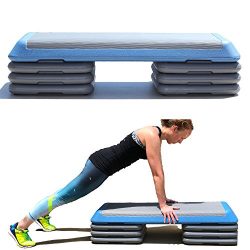 One Strong Southern Girl Aerobic Step with Extra Risers-Gym Sized Workout Step (Blue)