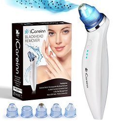 iCareinn Blackhead Remover [Newest 2018] – Rechargeable Pore Vacuum Suction Microdermabras ...
