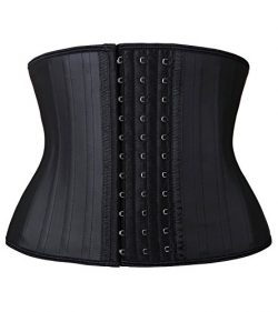 YIANNA Women’s Classic Underbust Latex Sports Girdle Short Torso Waist Training Corsets fo ...