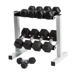 Cap Barbell Rubber Hex Dumbbell Set, 150-Pound