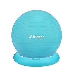 Trideer Exercise Ball Chair, 65cm&75cm Stability Ball with Ring & Pump, Flexible Seating ...