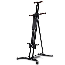 Goplus Vertical Climber Folding Stepper Climbing Exercise Machine w/Adjustable Height LCD Displa ...