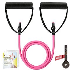 RitFit Single Resistance Exercise Band With Comfortable Handles – Ideal for Physical Thera ...