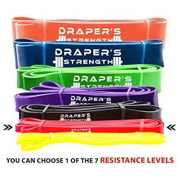 Draper’s Strength Heavy Duty Pull Up Assist and Powerlifting Stretch Bands (Single Band or ...