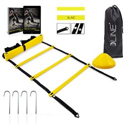 Agility Ladder Speed Training Equipment with 12 Rungs to Improve Soccer,Football & Other Spo ...