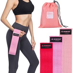 Shinyee Hip Booty Bands Fitness Resistance Loops for Women,Non Slip No Roll Heavy Duty Hip Resis ...