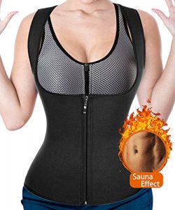 CtriLady Women Hot Sweat Neoprene Weight Loss Tank Top Shirt Waist Trainer Vest Zipper Corset Bo ...