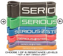 Serious Steel Fitness Green – #4 Average Pull-Up Assist & Stretching Resistance Band ( ...