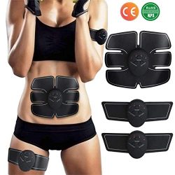 YUCHEEN Abdominal Muscle Toner,EMS Abs Trainer,Abdominal Toning Belt,Wireless Body Massage Gym W ...