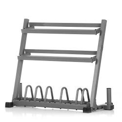 XMark Dumbbell Rack Olympic Plate Weight Rack Olympic Bar Storage, Store Dumbbells, Plate Weight ...