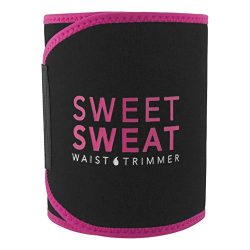 Sweet Sweat Waist Trimmer (Pink Logo) for Men & Women. Includes Free Sample of Sweet Sweat G ...