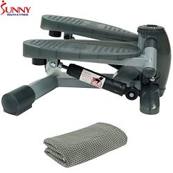 Sunny Health and Fitness Twist-in Step Machine w/LCD Monitor (SF-S0636) + Workout Cooling Towel