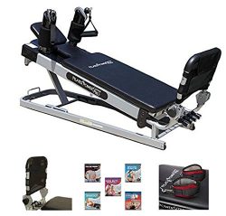 Pilates Power Gym ‘Cardio’ 3-Elevation Pilates Mini Reformer Including: The Power Fl ...