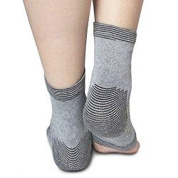 Ankle Sleeve in Bamboo Charcoal By Light Step. One Size Fits All Giving Light to Medium Ankle Su ...