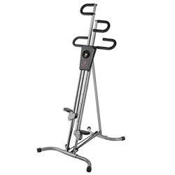 Vertical Climber Exercise Climbing Machine w/2 Resistance Bands,Home Gym Equipment Stepper Machi ...