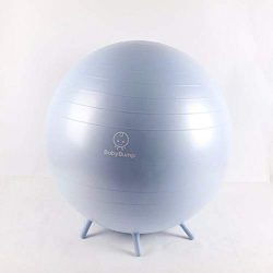 Baby Bump Birth Ball w Base Legs – Yoga Ball – Anti-burst – Pump – Exerc ...