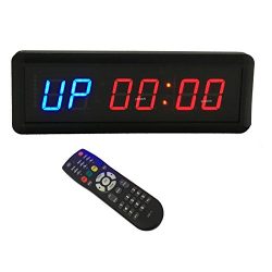 BTBSIGN LED Interval Timer Count Down/Up Clock Stopwatch with Remote For Home Gym Fitness 1.5 ...