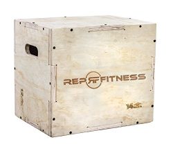 Rep 3 in 1 Wood Plyometric Box for Jump Training and Conditioning 24/20/16