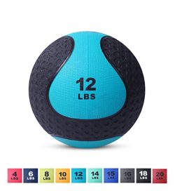 Day 1 Fitness Medicine Exercise Ball with Dual Texture for Superior Grip 12 Pounds – Fitne ...