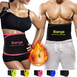 Biange Waist Trimmer Belt for Women & Men, Sweat Waist Slimmer Waist trainer, Low Back Lumba ...