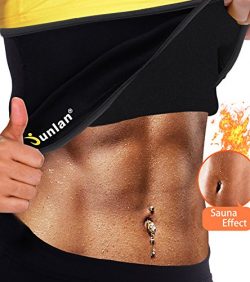 Junlan Waist Trimmer Weight Loss Ab Belt for Workout Sweat Enhancer Exercise Adjustable Wrap for ...