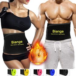 Biange Waist Trimmer Belt for Women & Men, Sweat Waist Slimmer Waist trainer, Low Back Lumba ...