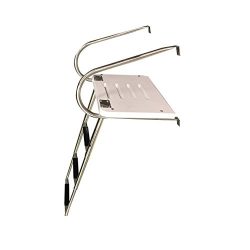 Pactrade Marine Boat Universal Swim Platform Under Mount Telescopic Ladder, 3 Step in/Outboard