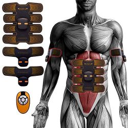 FUGUO Toning Belt for Abdomen/Arm/Leg Muscle Ultimate Abs Trainer Abdominal Toner ABS Trainer Po ...