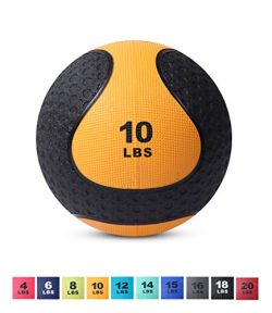 Day 1 Fitness Medicine Exercise Ball with Dual Texture for Superior Grip 10 Pounds – Fitne ...