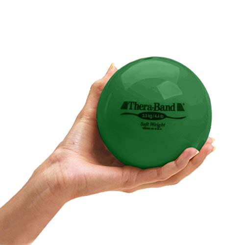 TheraBand Soft Weight, 4.5″ Diameter Hand Held Ball Shaped Isotonic Weighted Ball for Isom ...