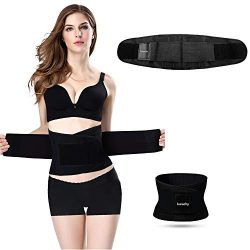 Jueachy Waist Trainer Belt for Women, Breathable Sweat Belt Waist Cincher Trimmer Body Shaper Gi ...