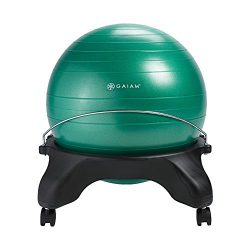 Gaiam Classic Backless Balance Ball Chair – Exercise Stability Yoga Ball Premium Ergonomic Chair ...