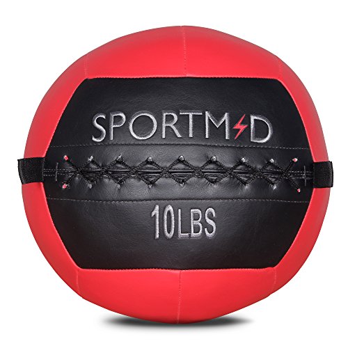Sportmad Medicine Ball Wall Ball Soft Exercise Ball Heavy Duty Strength and Conditioning Cardio ...