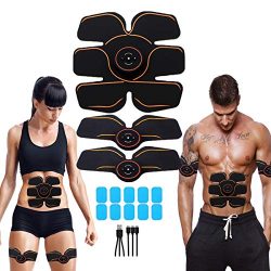 APZOVO Muscle Toner Rechargeable, EMS Abdomen Muscle Trainer with 6 Modes 10 Levels, Muscle Tone ...