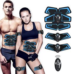 SHENGMI Muscle Toner, Abdominal Toning Belt Abs Trainer Body Fitness Belt Ab Workout Machine for ...