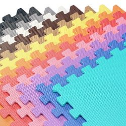 We Sell Mats Foam Interlocking Anti-Fatigue Exercise Gym Floor Square Trade Show Tiles (Red, 80  ...