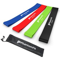 Phantom Fit Resistance Loop Bands – Set of 4 – Best Fitness Exercise Bands for Worki ...