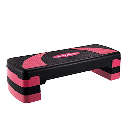 Everymile Workout Aerobic Stepper, Height-Adjustable Exercise Step Platform Nonslip Step Trainer ...