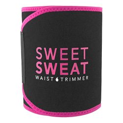 Sweet Sweat Waist Trimmer (Pink Logo) for Men & Women. Includes Sweet Sweat Sample Gel! (XXL)